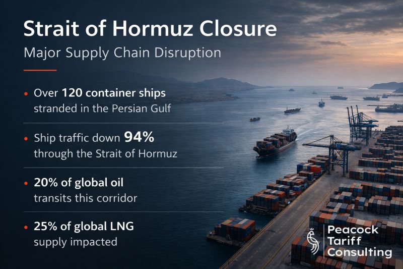 Strait of Hormuz Bottleneck: 2 Million TEU Trapped as Vessel Movements Collapse 90%