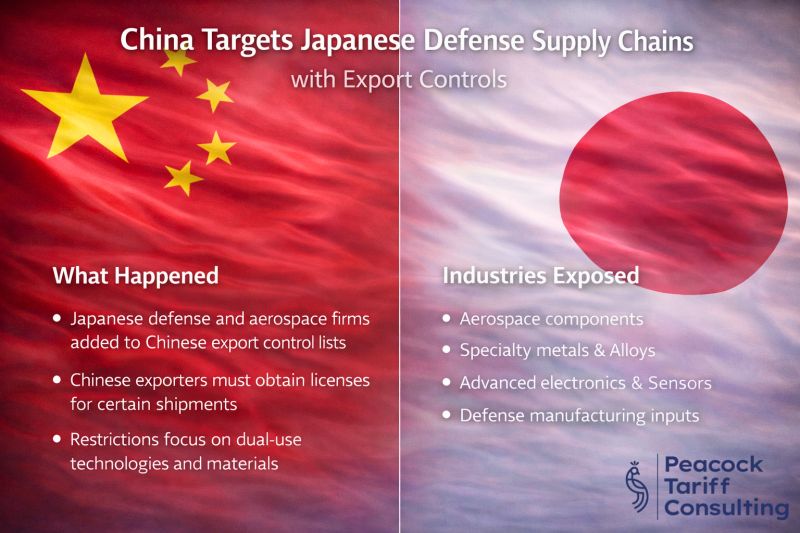 China’s Export Controls on Japanese Defense Suppliers: What Global Supply Chain Managers Need to Know