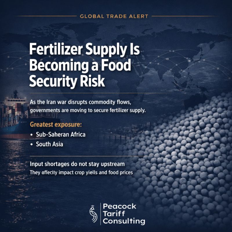 Fertilizer Supply Disruption: How Conflict-Driven Trade Shifts Threaten Global Food Security